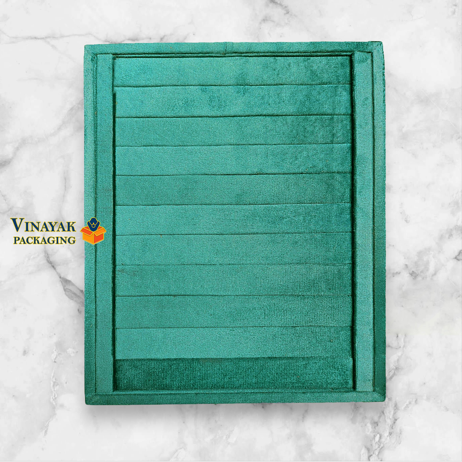 Velvet Ring Display Tray / Jewellery Display Board with Horizontal Slots (size 10*12) - Image 5