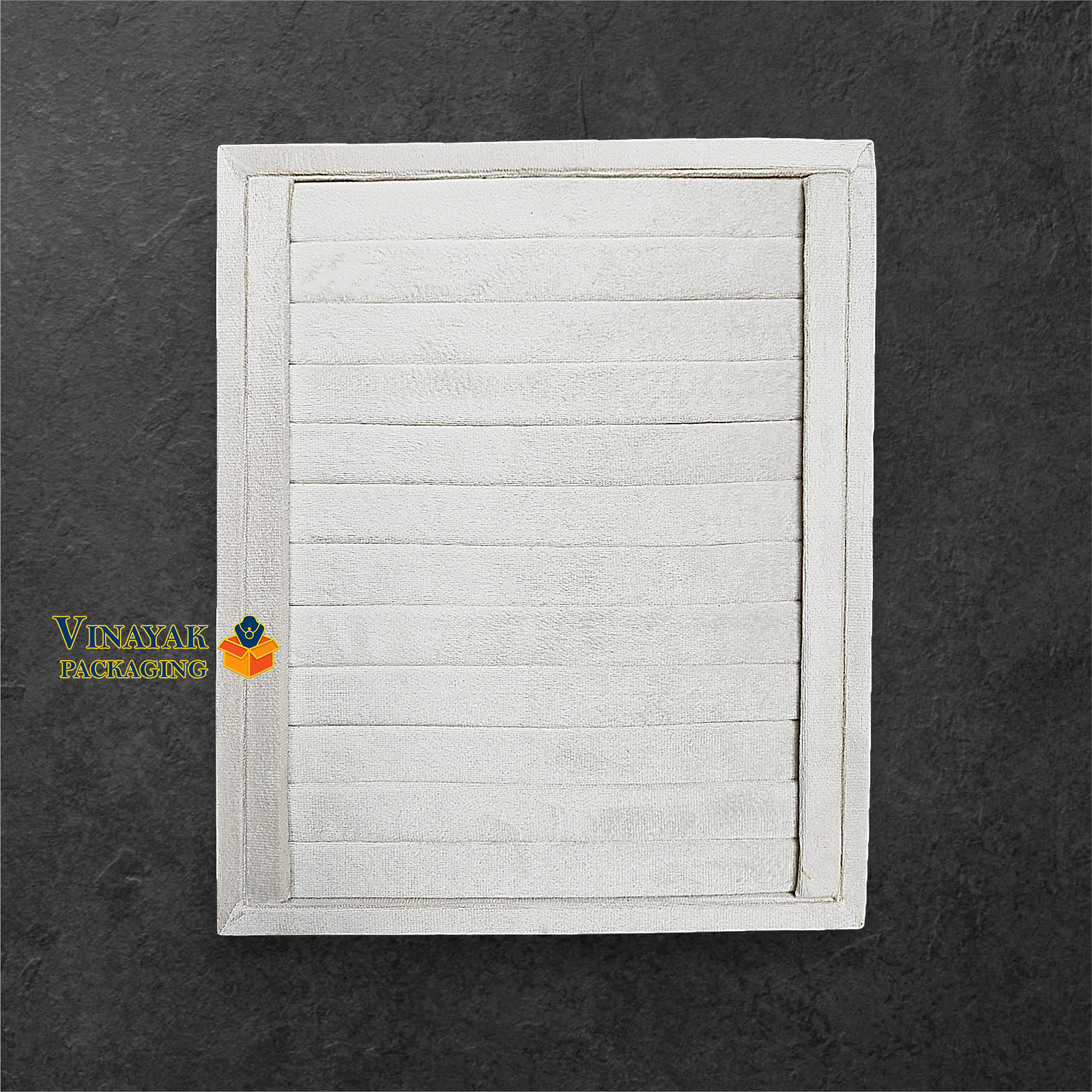 Velvet Ring Display Tray / Jewellery Display Board with Horizontal Slots (size 10*12) - Image 7