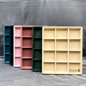 Multi-Compartment Velvet Jewellery Organiser Tray – Premium Display & Storage Partition tray 1 PCS