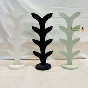 Multi-Color Velvet Earring Jewellery Tree Design Display Stands 1 PCS