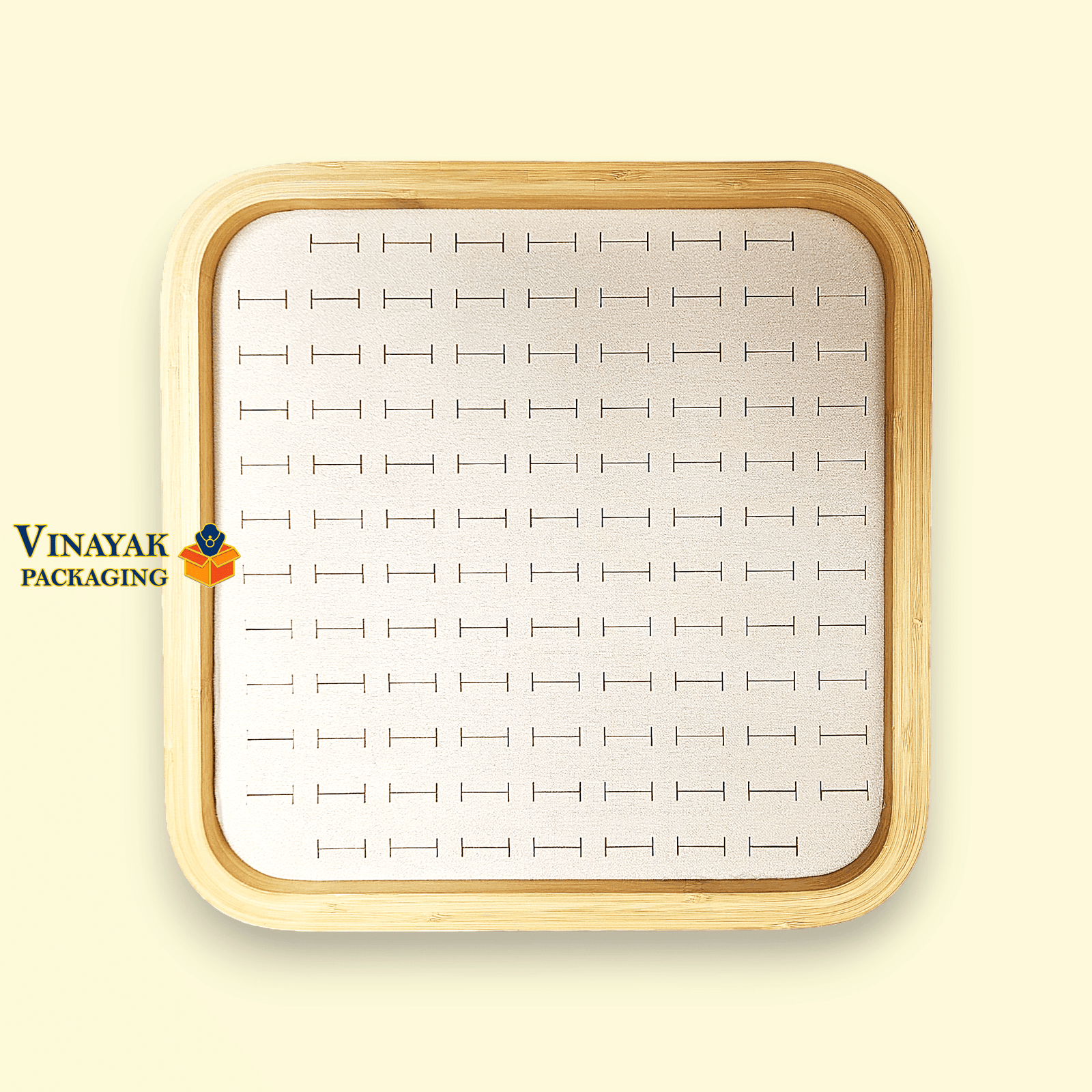 Wooden Ring Display Tray | Velvet Jewelry Organizer - Image 2