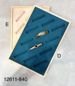 Wooden Kada Bracelet Display Tray with Velvet Slots