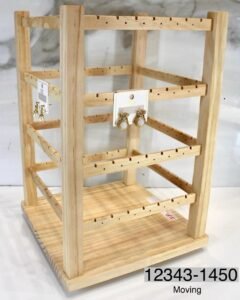 Wooden Multi-Tier Rotating Earring Display Stand