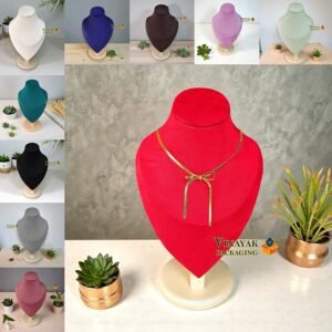Velvet Necklace Display Bust Stand – Premium Jewellery Mannequin Holder (size 10 inch)